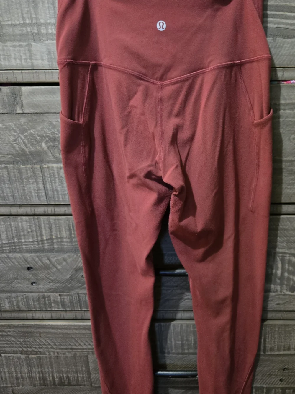 Lululemon Align High Rise Leggings Burgundy Red Side Pocket Yoga Pants Women's